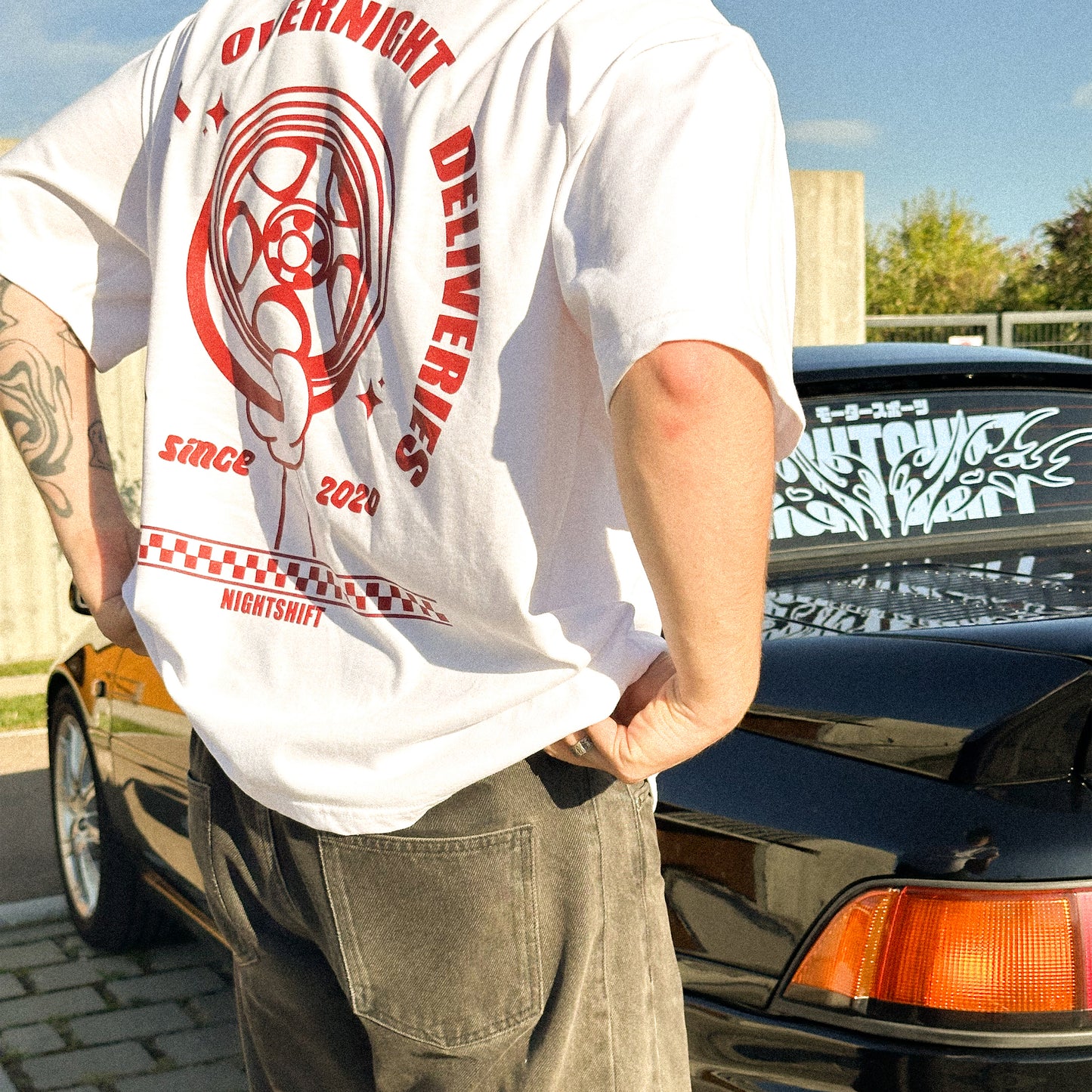 "Overnight Deliveries" - T-Shirt - White