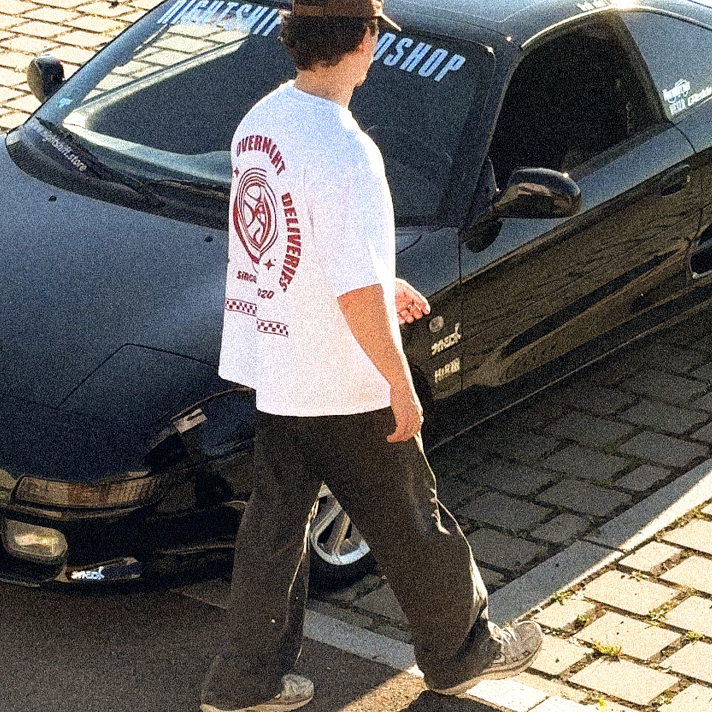 "Overnight Deliveries" - T-Shirt - Black